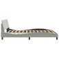 vidaXL Estructura de cama con cabecero terciopelo gris claro 160x200cm