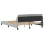 vidaXL Estructura de cama con cabecero terciopelo gris claro 160x200cm