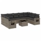 vidaXL Set de sofás de jardín 10 pzas con cojines ratán sintético gris vidaXL Set de sofás de jardín 10 pzas con cojines ratán sintético gris