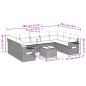 vidaXL Set de sofás de jardín 10 pzas con cojines ratán sintético gris vidaXL Set de sofás de jardín 10 pzas con cojines ratán sintético gris