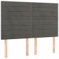vidaXL Cama box spring con colchón terciopelo gris oscuro 140x190 cm