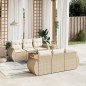 vidaXL Set sofás de jardín 7 piezas y cojines ratán sintético beige vidaXL Set sofás de jardín 7 piezas y cojines ratán sintético beige