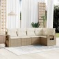 vidaXL Juego de sofás jardín con cojines 5 pzas ratán sintético beige vidaXL Juego de sofás jardín con cojines 5 pzas ratán sintético beige