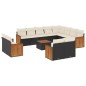vidaXL Set de sofás de jardín y cojines 13 pzas ratán sintético negro vidaXL Set de sofás de jardín y cojines 13 pzas ratán sintético negro
