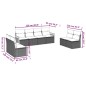 vidaXL Set de sofás de jardín 8 piezas y cojines ratán sintético negro vidaXL Set de sofás de jardín 8 piezas y cojines ratán sintético negro