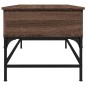 vidaXL Mesa de centro madera ingeniería metal roble marrón 100x50x45cm vidaXL Mesa de centro madera ingeniería metal roble marrón 100x50x45cm
