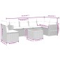 vidaXL Set de sofás de jardín 7 piezas con cojines ratán PE gris vidaXL Set de sofás de jardín 7 piezas con cojines ratán PE gris