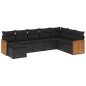 vidaXL Set de sofás de jardín 8 piezas y cojines ratán sintético negro vidaXL Set de sofás de jardín 8 piezas y cojines ratán sintético negro