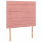 vidaXL Cama box spring con colchón terciopelo rosa 90x200 cm vidaXL Cama box spring con colchón terciopelo rosa 90x200 cm