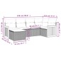 vidaXL Set de muebles de jardín 6 pzas y cojines ratán sintético gris vidaXL Set de muebles de jardín 6 pzas y cojines ratán sintético gris