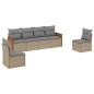 vidaXL Juego de sofás jardín con cojines 6 pzas ratán sintético beige vidaXL Juego de sofás jardín con cojines 6 pzas ratán sintético beige