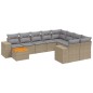 vidaXL Juego de sofás jardín con cojines beige 10 pzas ratán sintético vidaXL Juego de sofás jardín con cojines beige 10 pzas ratán sintético