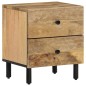 vidaXL Mesitas de noche 2 uds madera maciza de mango 40x33x46 cm vidaXL Mesitas de noche 2 uds madera maciza de mango 40x33x46 cm