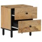 vidaXL Mesitas de noche 2 uds madera maciza de mango 40x33x46 cm vidaXL Mesitas de noche 2 uds madera maciza de mango 40x33x46 cm