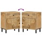 vidaXL Mesita de noche madera maciza de mango 50x33x60 cm vidaXL Mesita de noche madera maciza de mango 50x33x60 cm