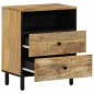 vidaXL Mesita de noche madera maciza de mango 50x33x60 cm vidaXL Mesita de noche madera maciza de mango 50x33x60 cm