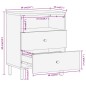 vidaXL Mesita de noche madera maciza de mango 50x33x60 cm vidaXL Mesita de noche madera maciza de mango 50x33x60 cm