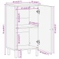 vidaXL Armario auxiliar madera maciza de mango 40x33x75 cm vidaXL Armario auxiliar madera maciza de mango 40x33x75 cm