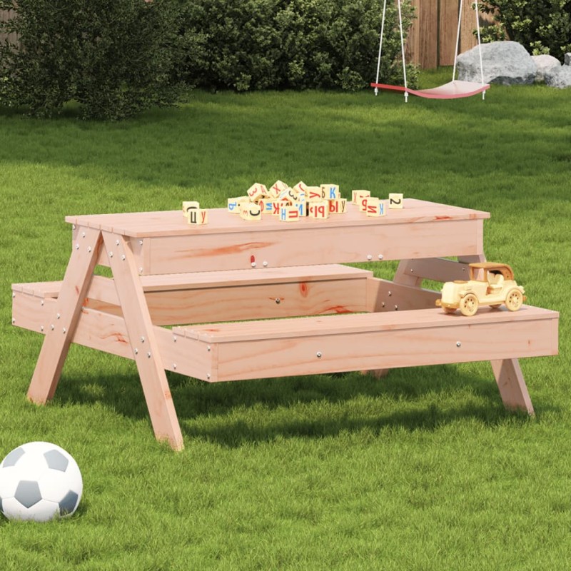vidaXL Mesa de pícnic con arenero de niños madera maciza Douglas vidaXL Mesa de pícnic con arenero de niños madera maciza Douglas