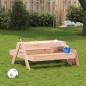 vidaXL Mesa de pícnic con arenero de niños madera maciza Douglas vidaXL Mesa de pícnic con arenero de niños madera maciza Douglas