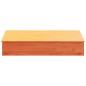 vidaXL Arenero con tapa madera maciza de pino marrón 111x111x19,5 cm