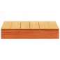 vidaXL Arenero con tapa madera maciza de pino marrón 111x111x19,5 cm
