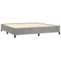 vidaXL Cama box spring con colchón terciopelo gris claro 200x200 cm vidaXL Cama box spring con colchón terciopelo gris claro 200x200 cm
