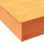 vidaXL Arenero con tapa madera maciza de pino marrón 111x111x19,5 cm