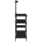 vidaXL Estantería de cocina madera ingeniería metal negro 90x40x132 cm vidaXL Estantería de cocina madera ingeniería metal negro 90x40x132 cm