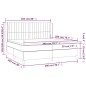 vidaXL Cama box spring con colchón terciopelo gris claro 200x200 cm vidaXL Cama box spring con colchón terciopelo gris claro 200x200 cm