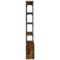 vidaXL Estantería madera ingeniería y metal roble ahumado 100x26x180cm