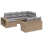 vidaXL Set de sofás de jardín 11pzas con cojines ratán sintético beige vidaXL Set de sofás de jardín 11pzas con cojines ratán sintético beige
