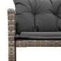 vidaXL Sofá de jardín en forma de L con mesa y cojines ratán PE gris vidaXL Sofá de jardín en forma de L con mesa y cojines ratán PE gris