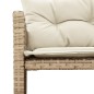 vidaXL Sofá de jardín en forma de L con mesa y cojines ratán PE beige vidaXL Sofá de jardín en forma de L con mesa y cojines ratán PE beige