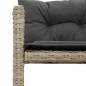 vidaXL Sofá jardín forma de L con mesa y cojines ratán PE gris claro vidaXL Sofá jardín forma de L con mesa y cojines ratán PE gris claro
