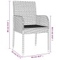 vidaXL Set comedor jardín 9 pzas y cojines ratán sintético gris vidaXL Set comedor jardín 9 pzas y cojines ratán sintético gris