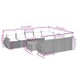 vidaXL Set de sofás de jardín 11pzas con cojines ratán sintético beige