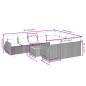 vidaXL Set de sofás de jardín 11 pzas y cojines ratán sintético gris vidaXL Set de sofás de jardín 11 pzas y cojines ratán sintético gris