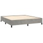 vidaXL Cama box spring con colchón terciopelo gris claro 180x200 cm vidaXL Cama box spring con colchón terciopelo gris claro 180x200 cm