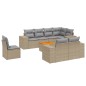 vidaXL Set de sofás de jardín 9 pzas con cojines ratán sintético beige vidaXL Set de sofás de jardín 9 pzas con cojines ratán sintético beige