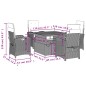 vidaXL Set de muebles jardín 5 pzas con cojines ratán sintético negro