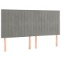 vidaXL Cama box spring con colchón terciopelo gris claro 180x200 cm vidaXL Cama box spring con colchón terciopelo gris claro 180x200 cm
