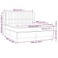 vidaXL Cama box spring con colchón terciopelo gris claro 180x200 cm vidaXL Cama box spring con colchón terciopelo gris claro 180x200 cm
