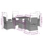vidaXL Set de muebles jardín 5 pzas con cojines ratán sintético negro vidaXL Set de muebles jardín 5 pzas con cojines ratán sintético negro