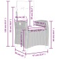 vidaXL Juego de comedor de jardín 4 piezas con cojines ratán PE gris vidaXL Juego de comedor de jardín 4 piezas con cojines ratán PE gris