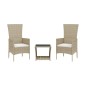 vidaXL Set comedor de jardín 3 pzas con cojines ratán sintético beige vidaXL Set comedor de jardín 3 pzas con cojines ratán sintético beige