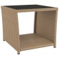 vidaXL Set comedor de jardín 3 pzas con cojines ratán sintético beige vidaXL Set comedor de jardín 3 pzas con cojines ratán sintético beige