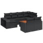 vidaXL Set de sofás de jardín 11 pzas y cojines ratán sintético negro vidaXL Set de sofás de jardín 11 pzas y cojines ratán sintético negro