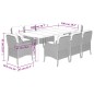 vidaXL Set comedor de jardín 9 pzas con cojines ratán sintético beige vidaXL Set comedor de jardín 9 pzas con cojines ratán sintético beige