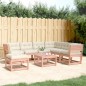 vidaXL Juego de muebles jardín 7 pzas y cojines madera abeto Douglas vidaXL Juego de muebles jardín 7 pzas y cojines madera abeto Douglas